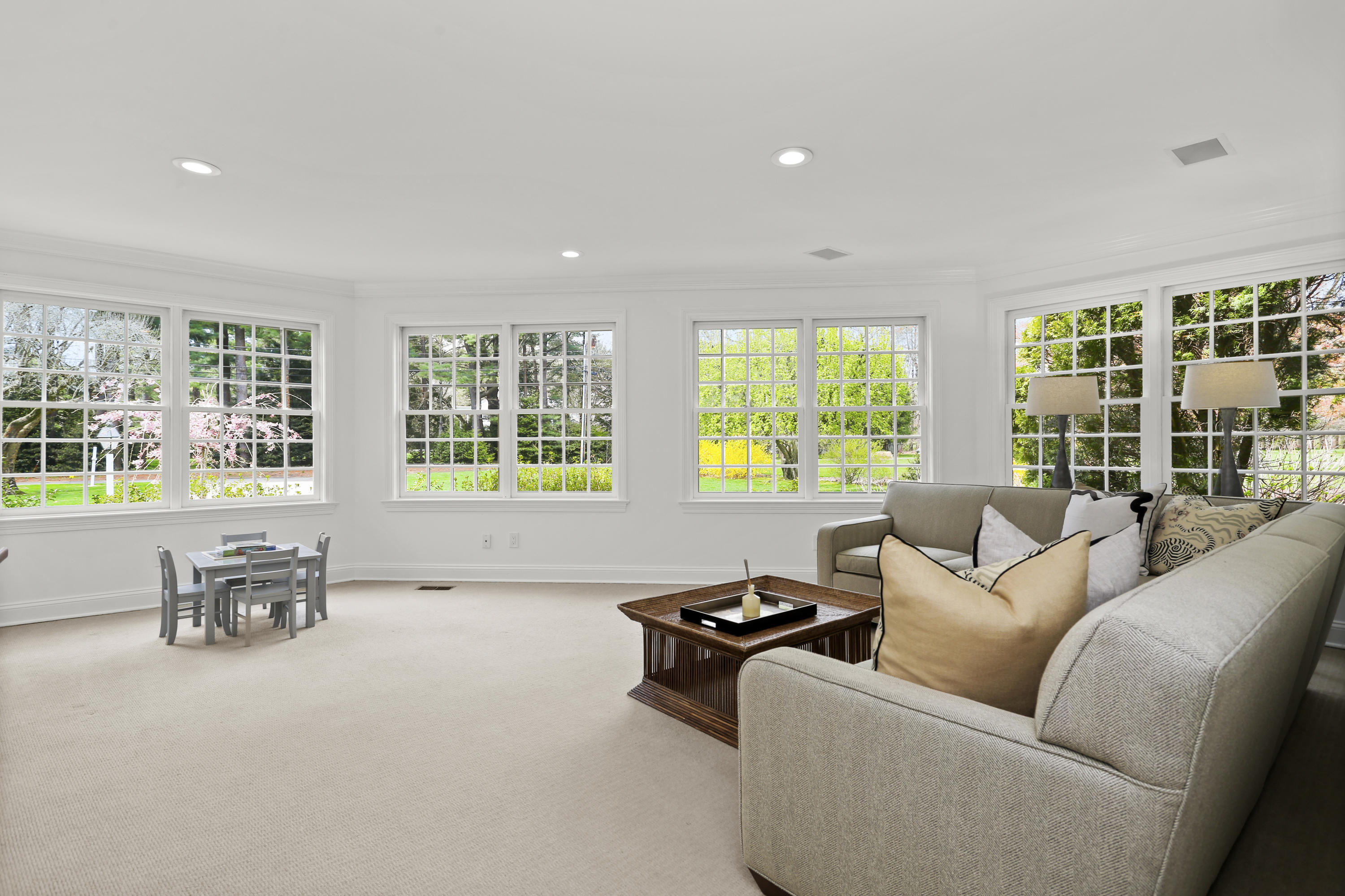 15 Old Farm Road Darien, CT 06820 - Photo 31 of 90 a living room with furniture and large windows