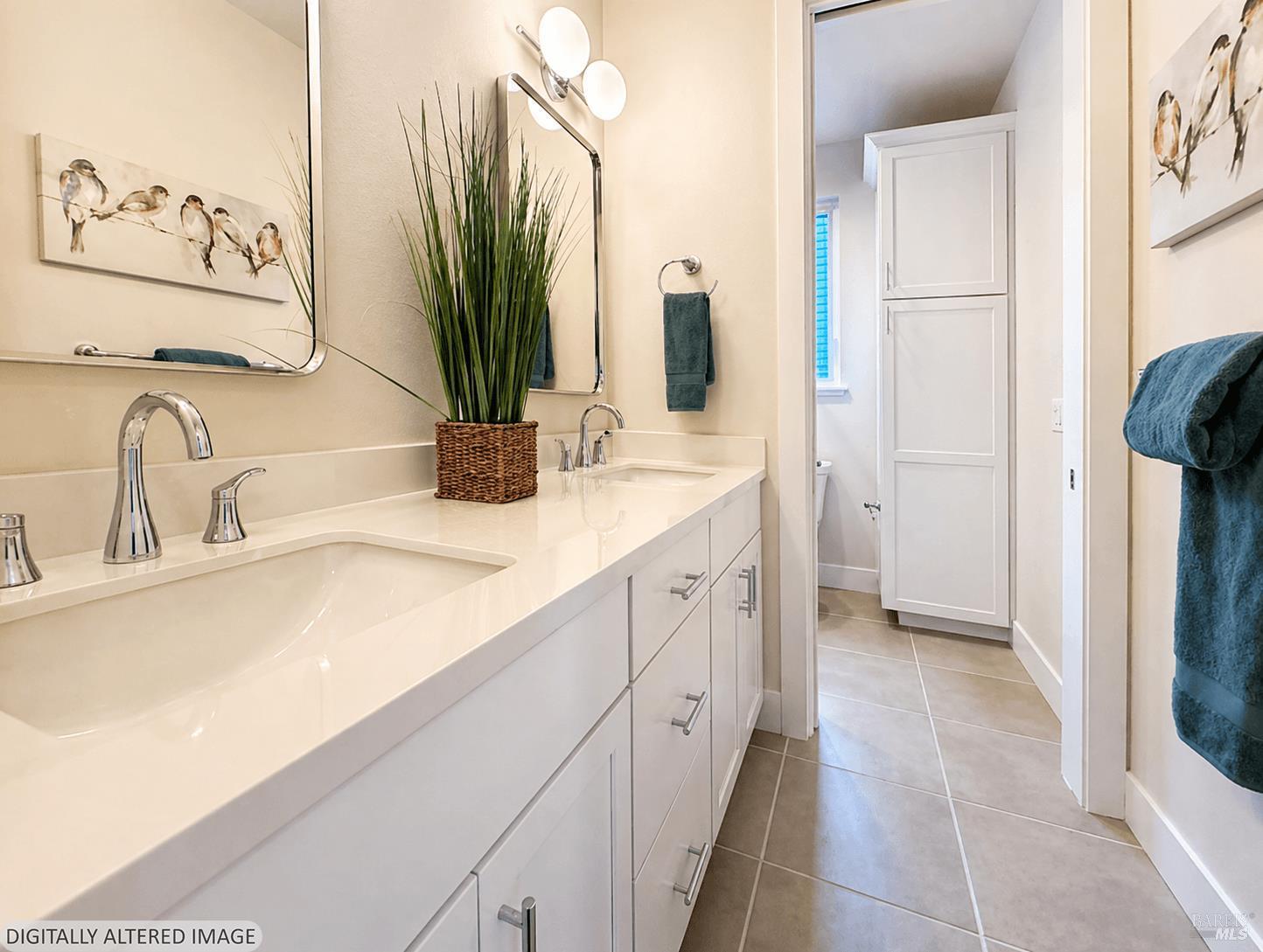 1901 Carlile Place Santa Rosa, CA 95403 - Photo 25 of 29 Here is a view of the large upper-level guest bathroom, located in the hallway between the two secondary bedrooms