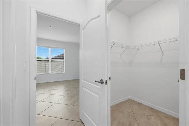 an empty room with a window