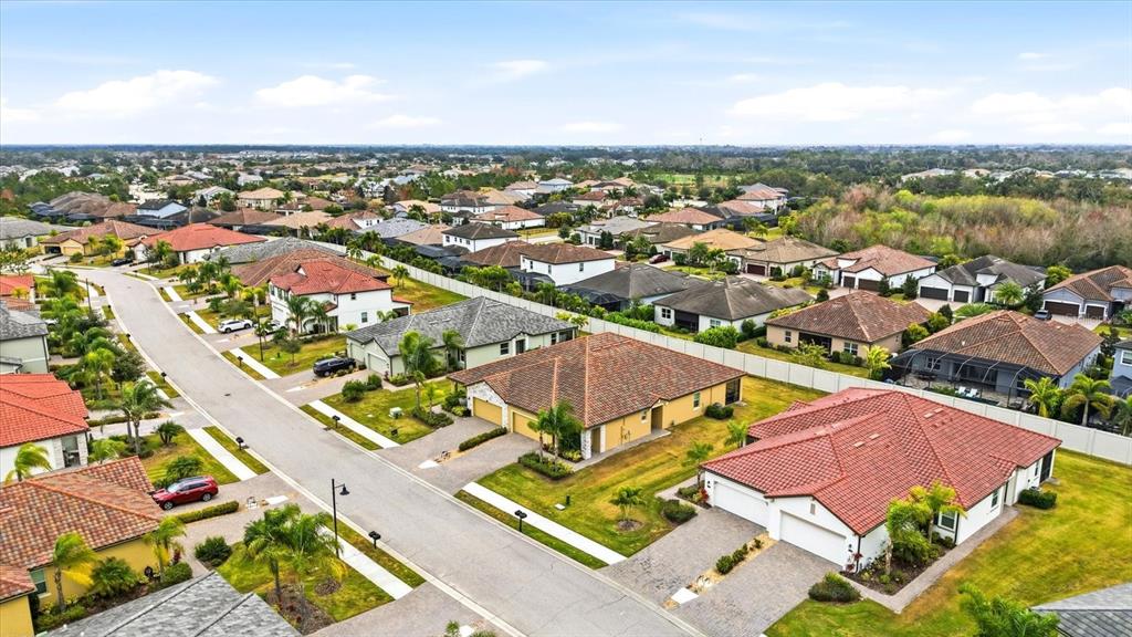 2607 Avolet Court Lakewood Ranch, FL 34211 - Photo 32 of 56 an aerial view of residential houses with outdoor space