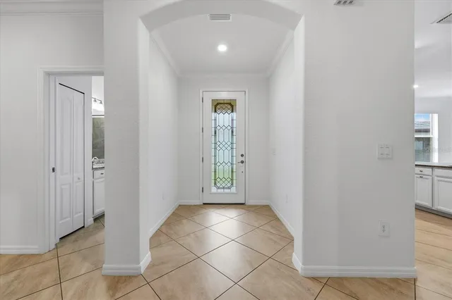 a view of an empty room and window