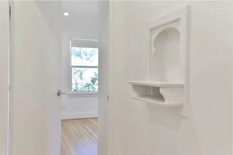 a view of hallway with window