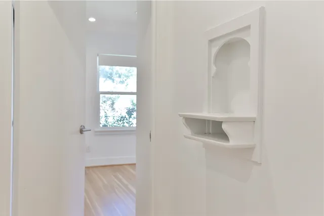 a view of hallway with window