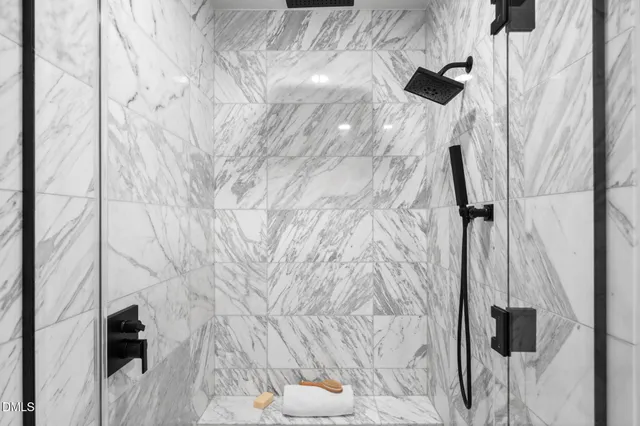 a city view with tall buildings