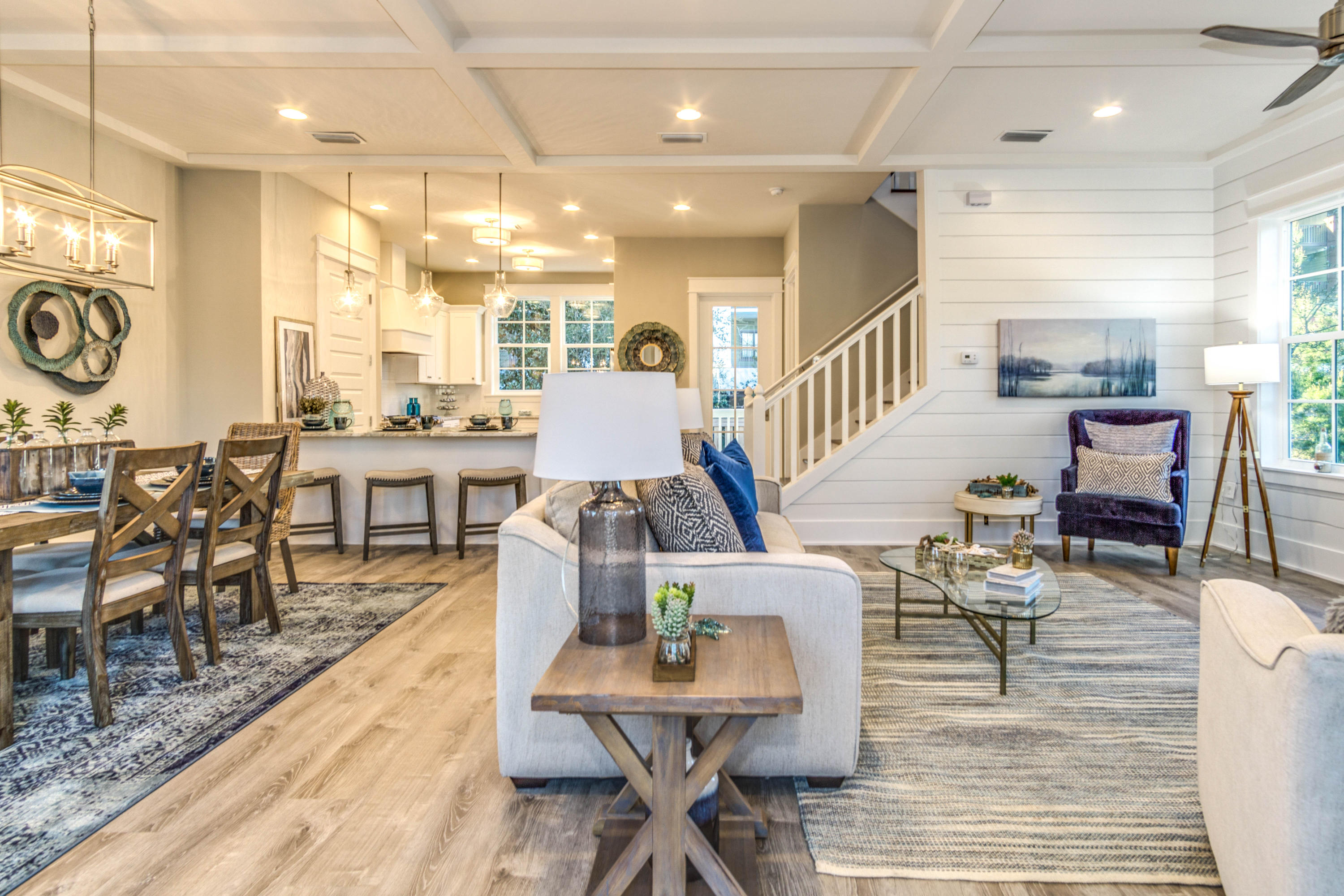 166 Cabana Trail Santa Rosa Beach, FL 32459 - Photo 13 of 62 a living room with fireplace furniture and a wooden floor