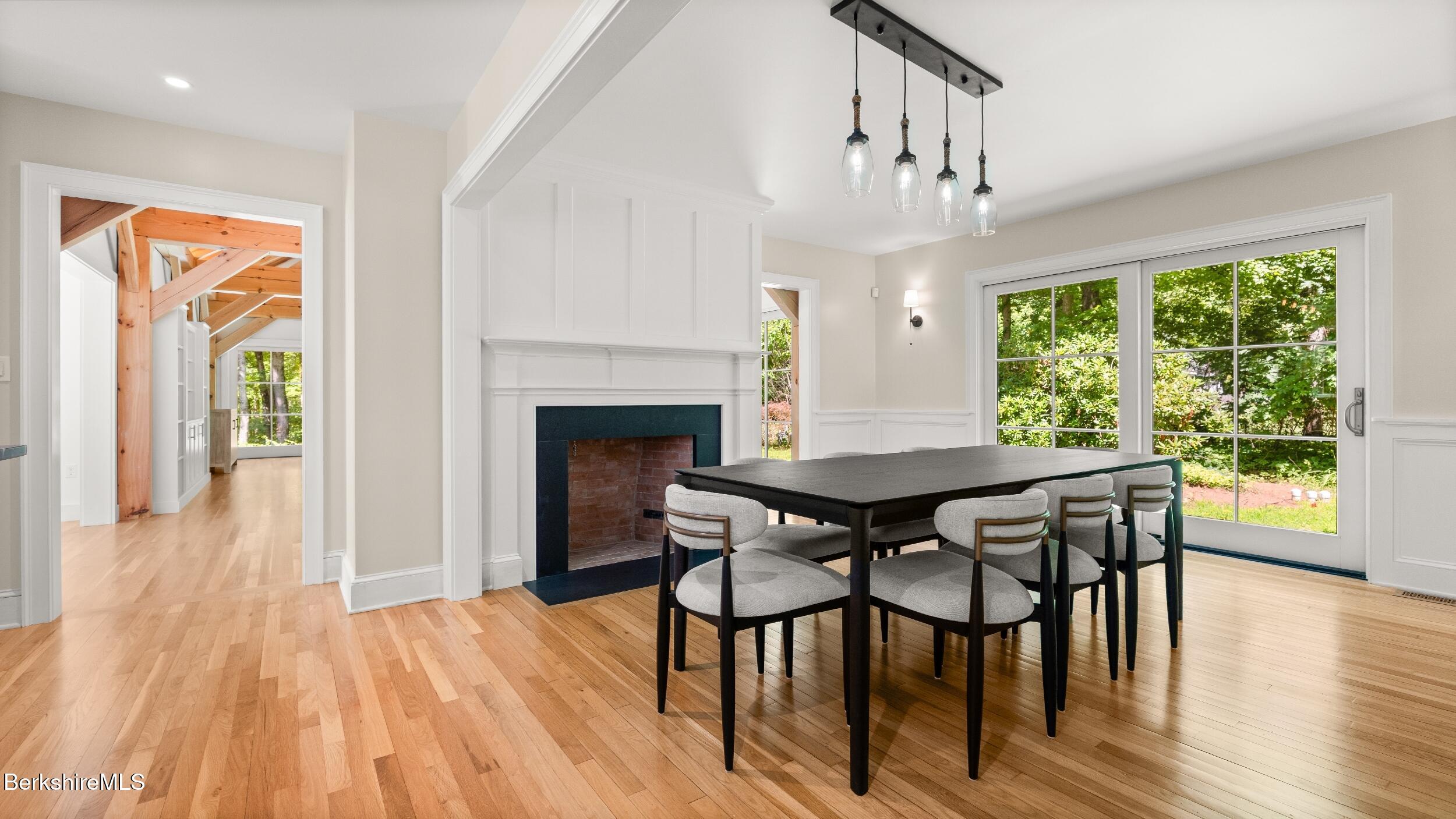 55 Main Street Stockbridge, MA 01262 - Photo 18 of 54 a view of a dining room with furniture window and wooden floor