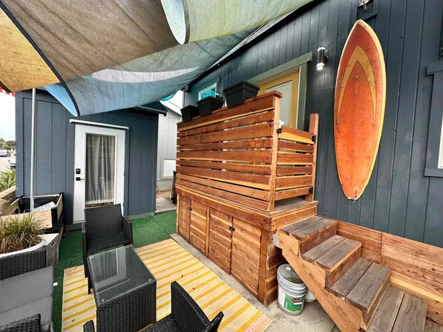 a view of outdoor area with lounge chair