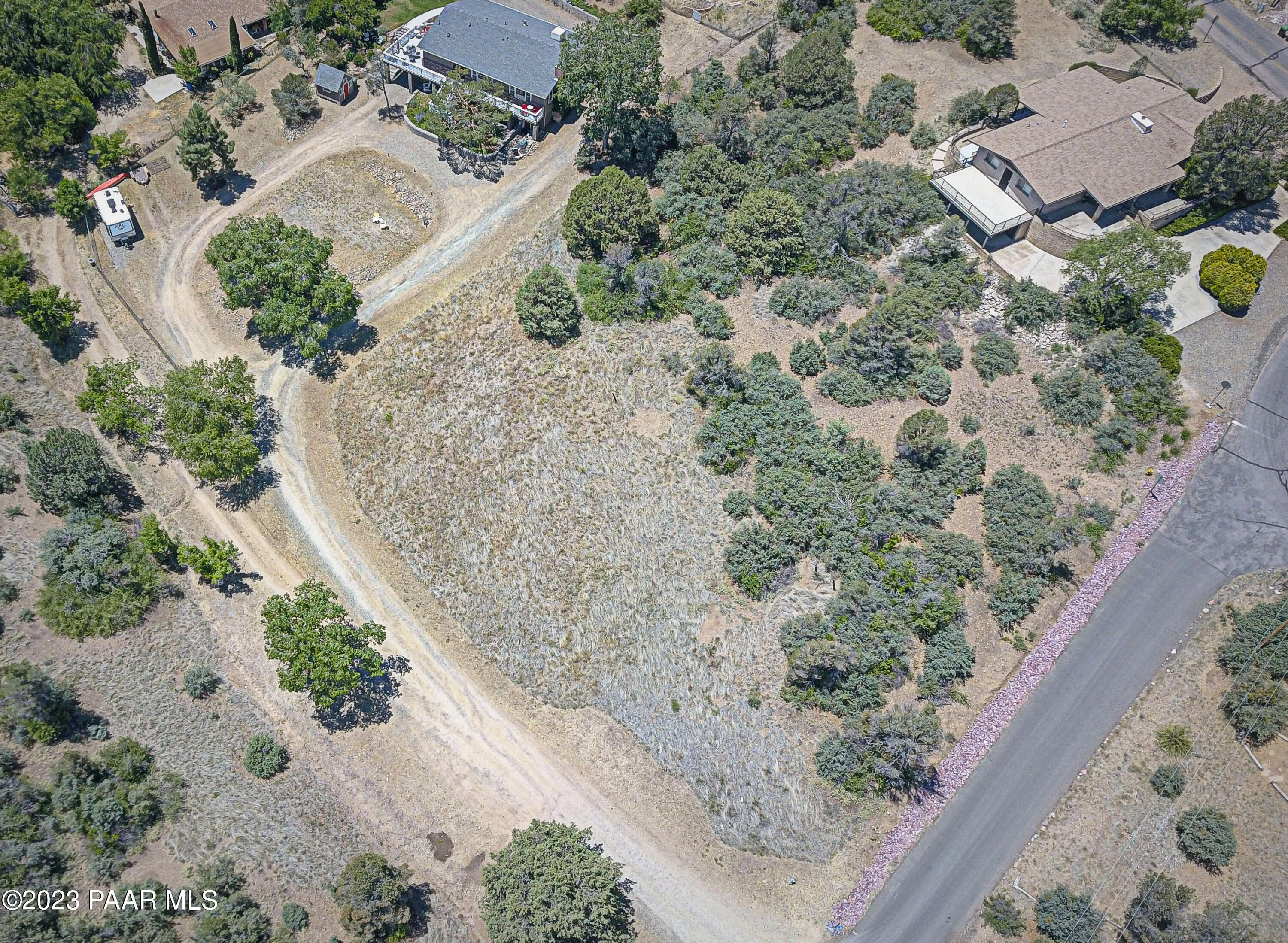 2705 Ridge Road Prescott, AZ 86301 - Photo 54 of 57 an aerial view of a house with a yard
