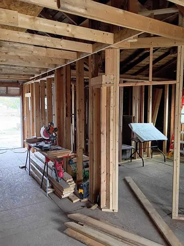 a view of a storage room with washer and dryer