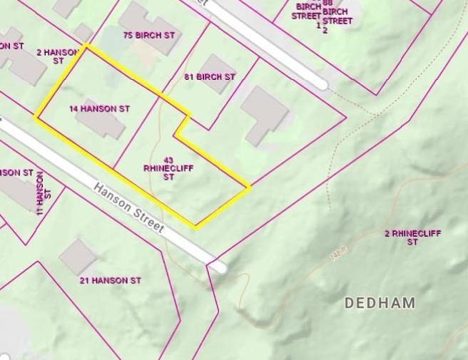 14 Hanson Street Dedham, MA 02026 - Photo 41 of 41 a close up of a street sign