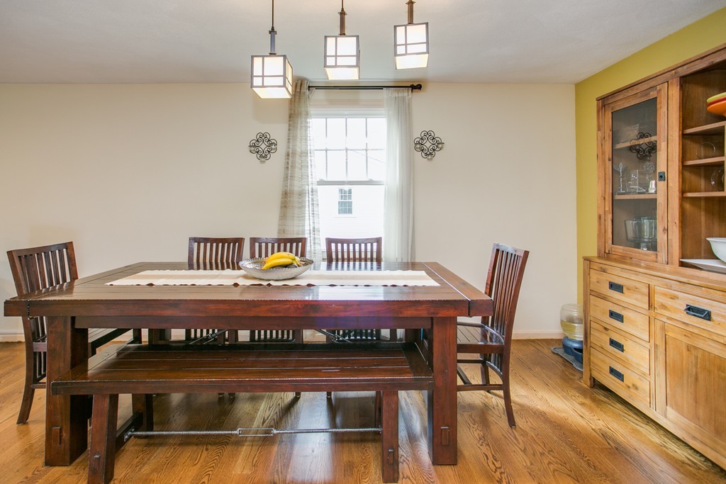 37 Valley Road Needham, MA 02492 - Photo 8 of 19 a view of a dining room with furniture wooden floor and chandelier