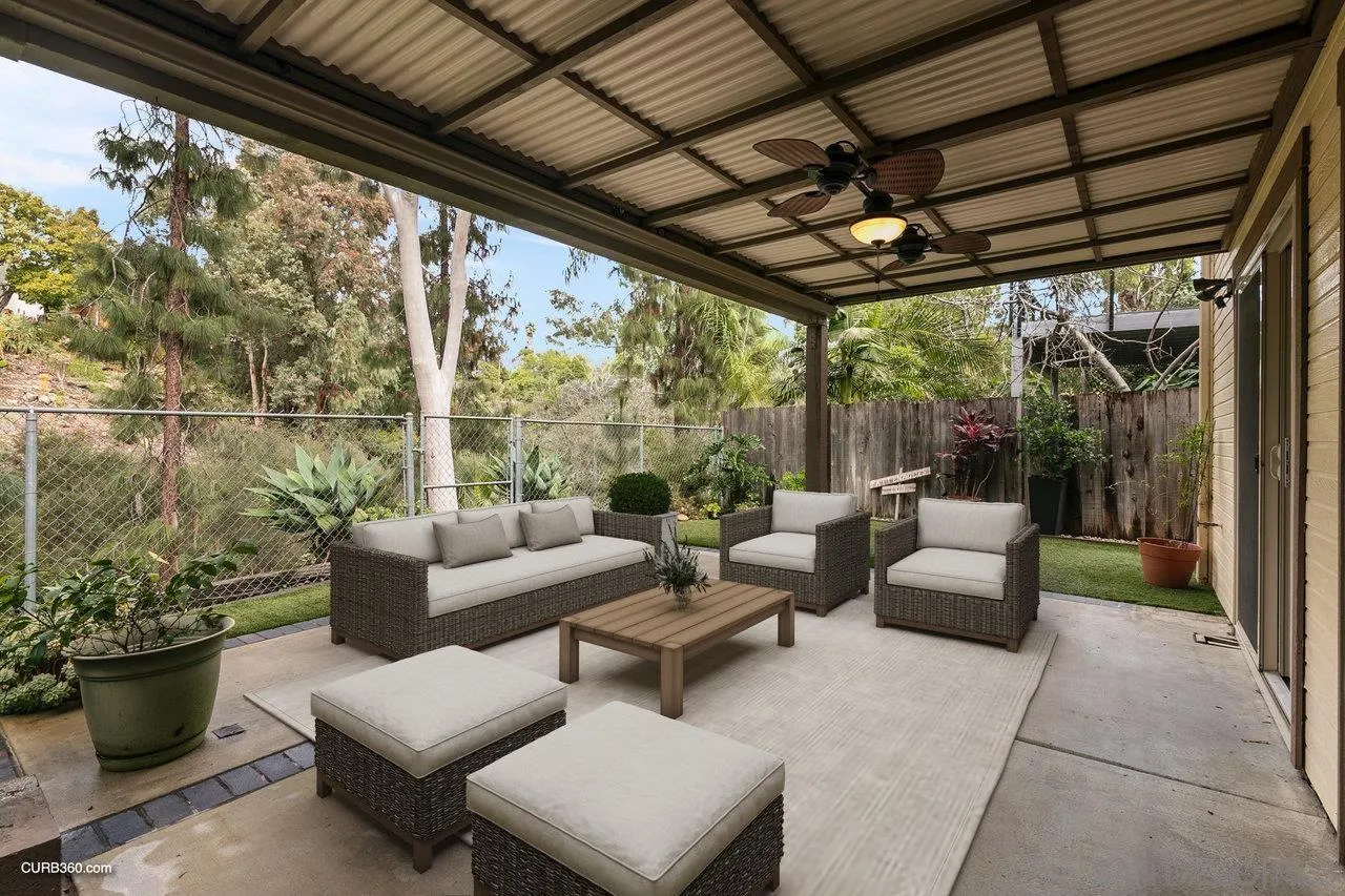 4579 54th Street San Diego, CA 92115 - Photo 27 of 39 a outdoor living space with furniture and garden view