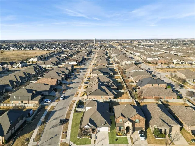 an aerial view of multiple house