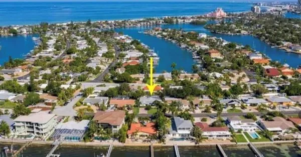 an aerial view of multiple house