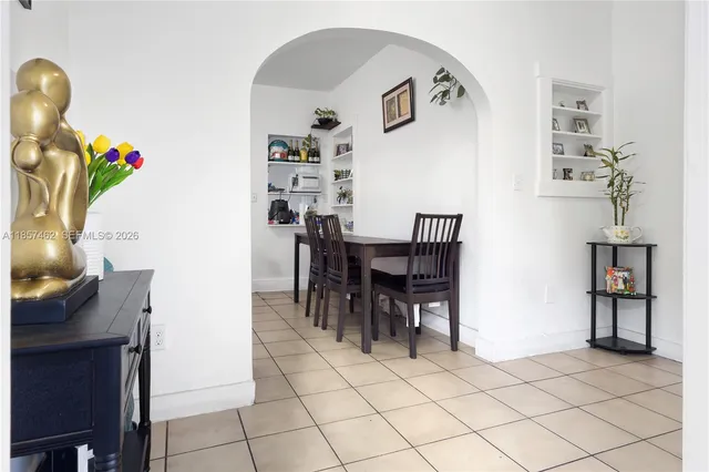 a view of dining room and with furniture
