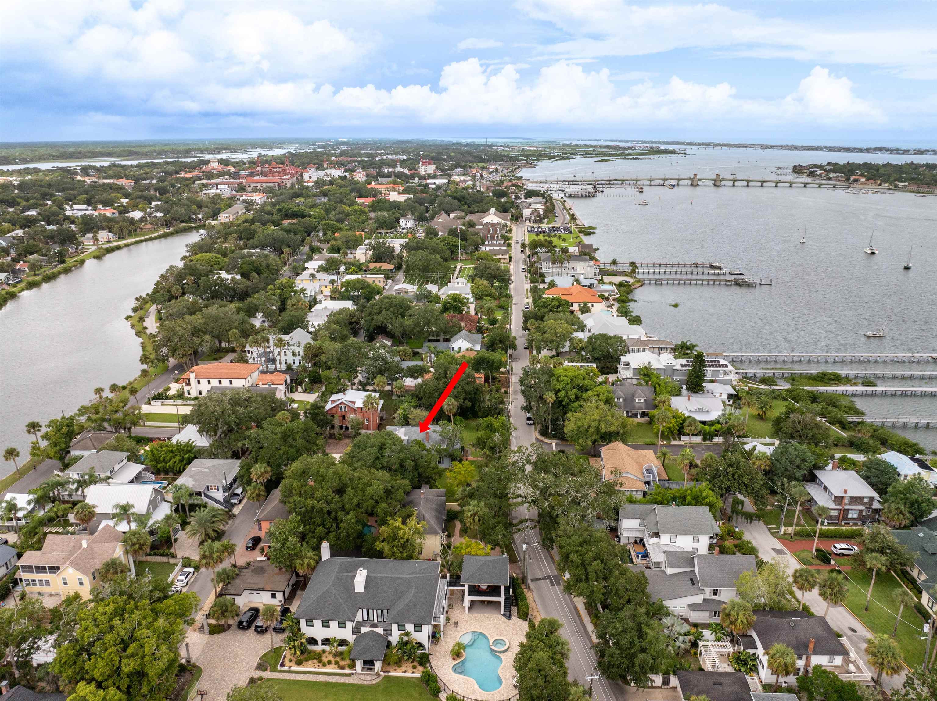 142 Marine Street St. Augustine, FL 32084 - Photo 6 of 48 an aerial view of a city