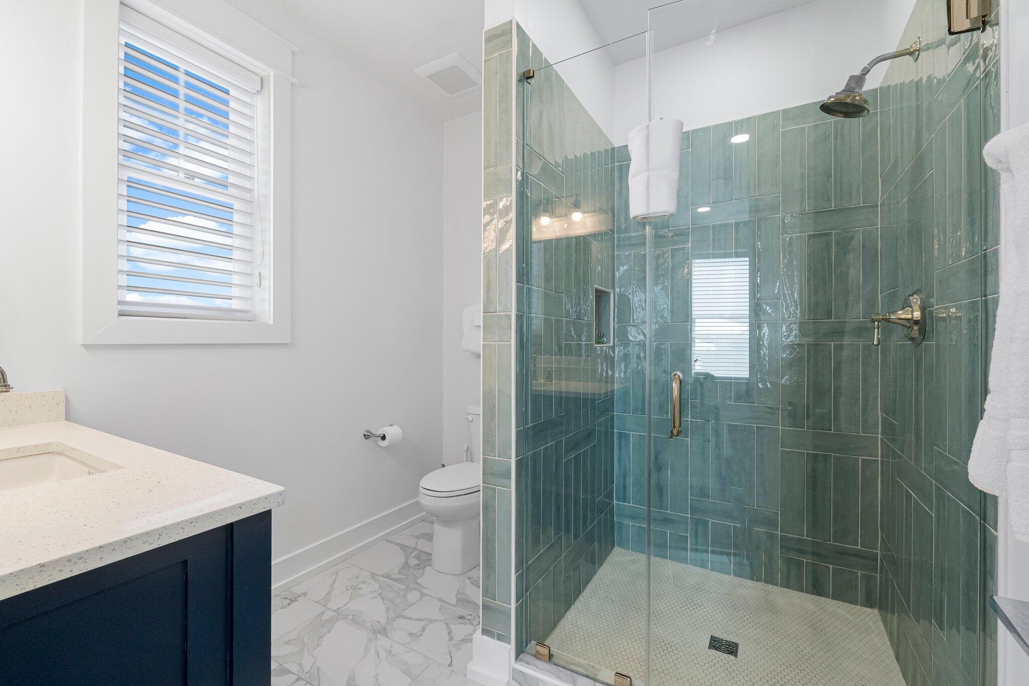 22015 Front Beach Road Panama City Beach, FL 32413 - Photo 81 of 104 a bathroom with a shower and a sink