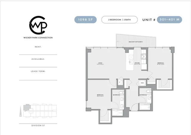 $3,995 | 1640 West Division Street, Unit 301M, Chicago, IL 60622