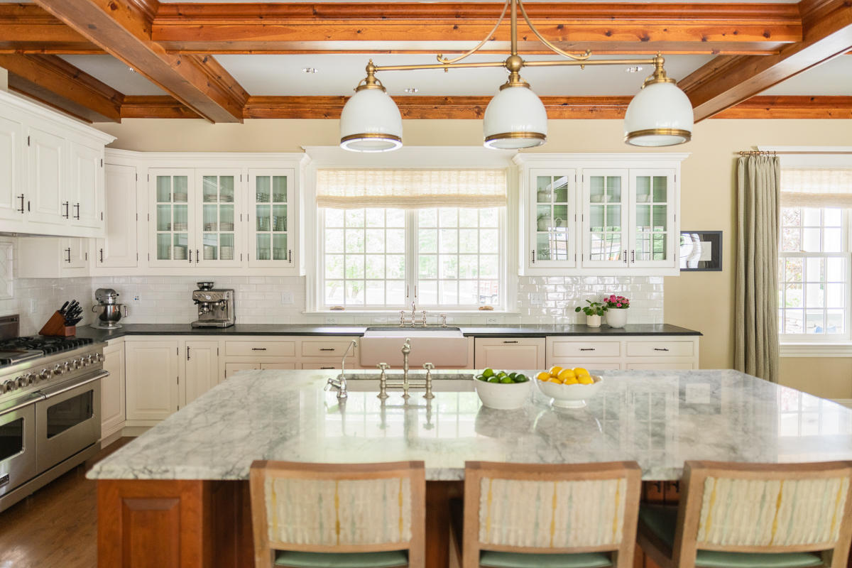 8 Shady Acres Road Darien, CT 06820 - Photo 9 of 18 a kitchen with stainless steel appliances granite countertop a sink a stove and a wooden cabinets