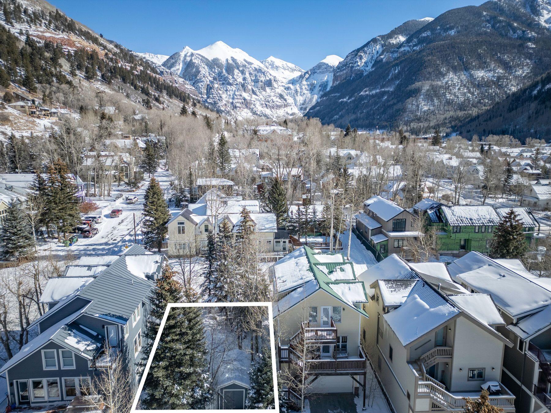 a view of a city with lots of residential buildings
