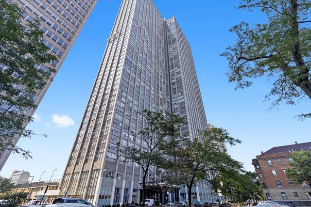 a front view of a multi story building