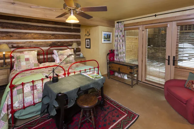 a room with gym equipment