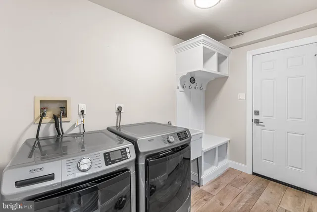 a kitchen with a stove and a microwave