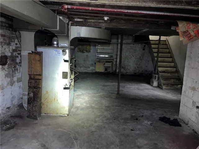 a view of a water heater room