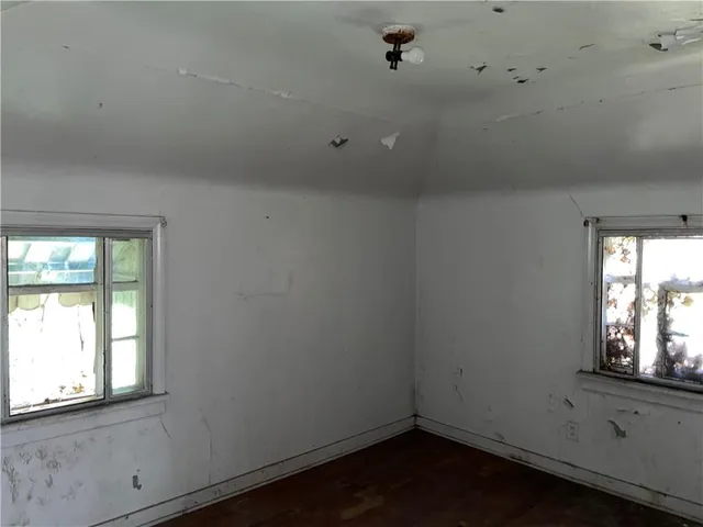 an empty room with a window