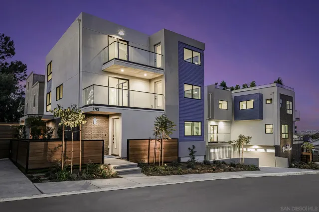 a front view of a building