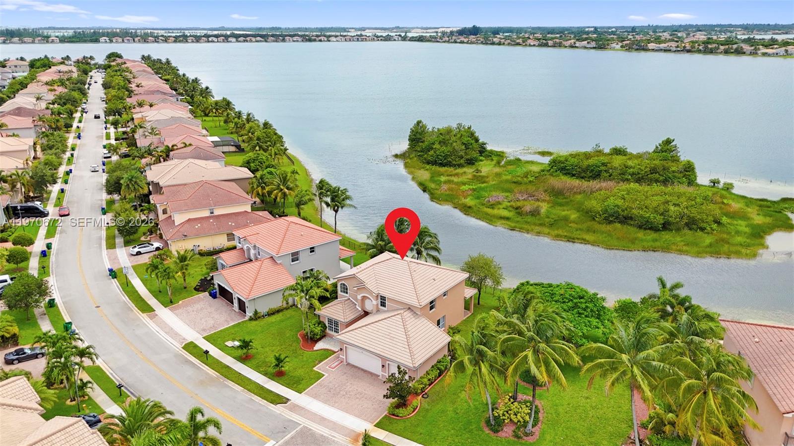 4116 Southwest 179th Way Miramar, FL 33029 - Photo 43 of 43 an aerial view of ocean and residential houses with outdoor space