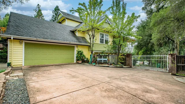 a view of a brick building with many windows