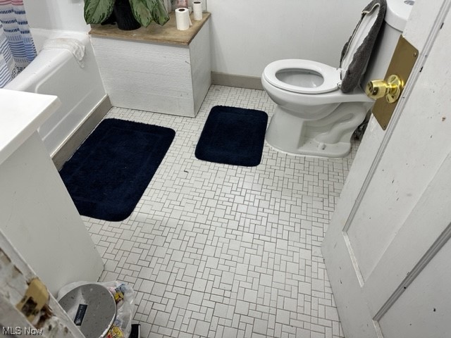 920 Yellowstone Road Cleveland Heights, OH 44121 - Photo 17 of 33 Bathroom featuring vanity, tile floors, and toilet