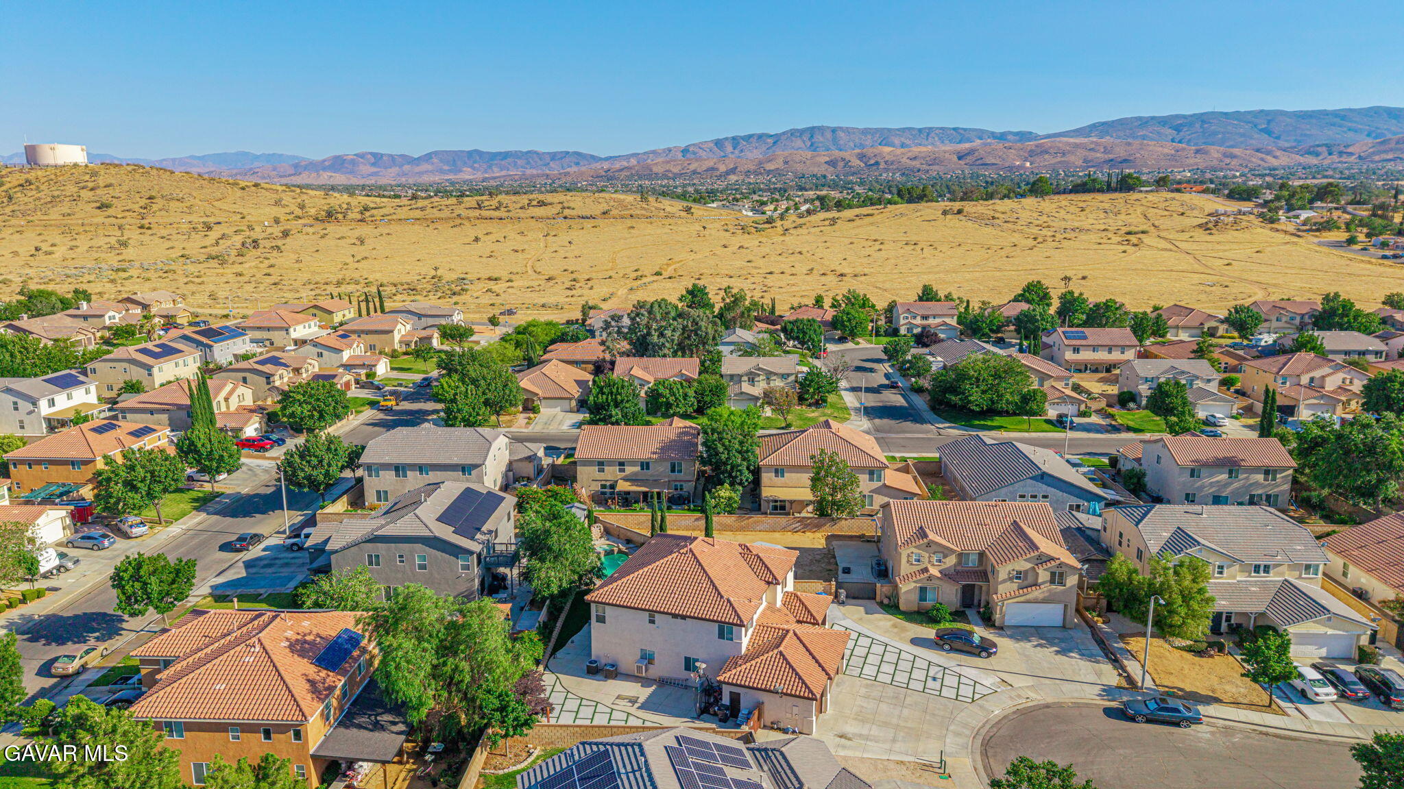 4302 Olivera Place Lancaster, CA 93536 - Photo 57 of 62 an aerial view of ocean and residential houses with outdoor space