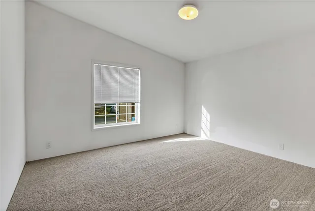 a view of a livingroom with a window