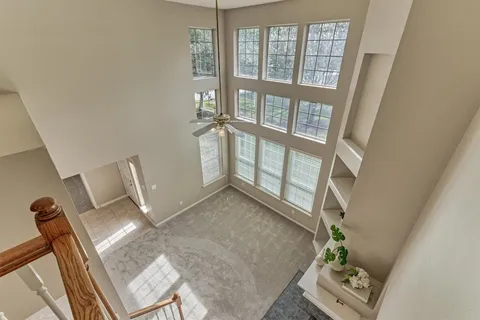 a house view with a garden space