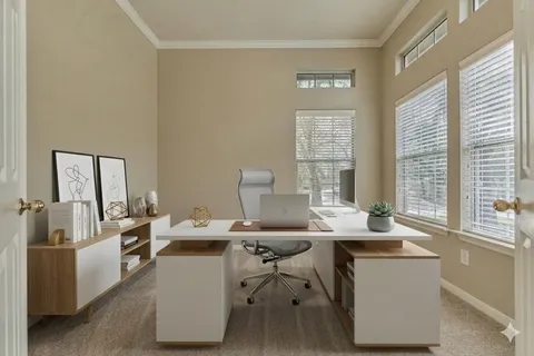 a room with furniture and window