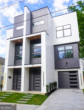 a building view with a outdoor space