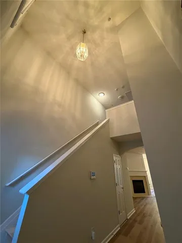 a view of livingroom and hardwood
