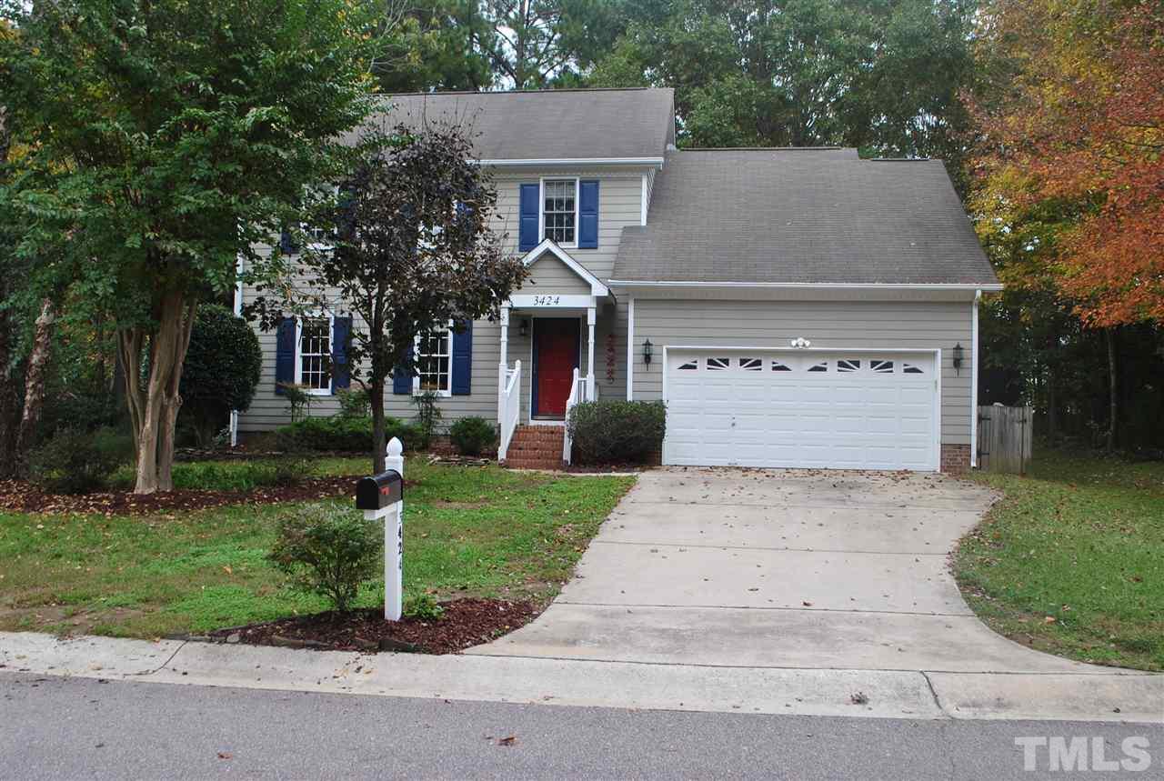 3424 Ribcowski Court Raleigh, NC 27616 - Photo 2 of 20 front view of a house with a yard