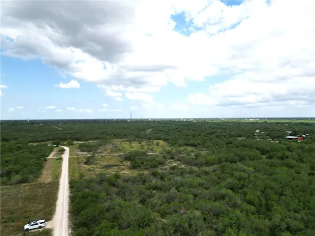 a view of a lake from a yard