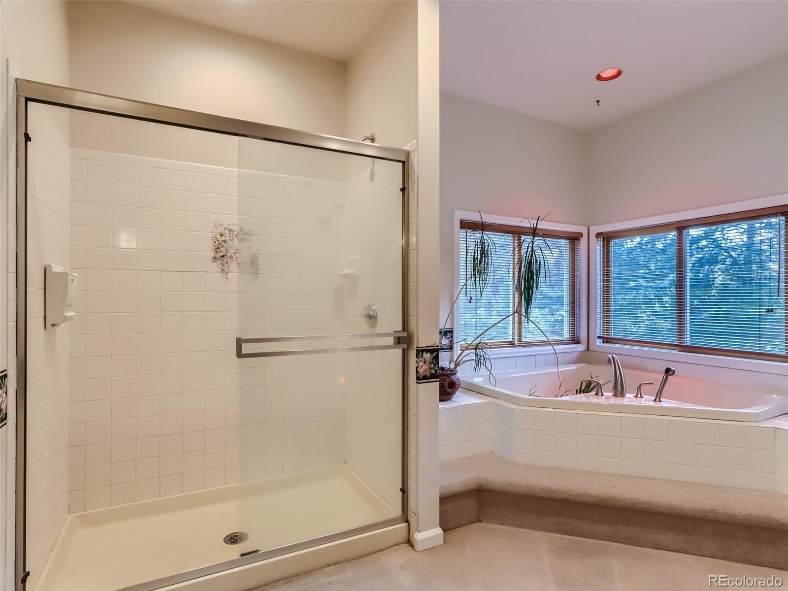 6370 Eagle Court Longmont, CO 80503 - Photo 16 of 39 a bathroom with a tub and a shower