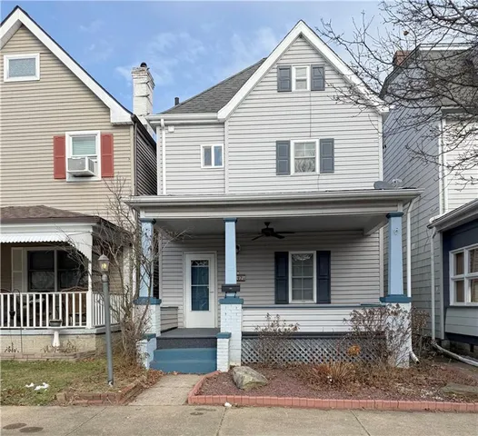 a front view of a house