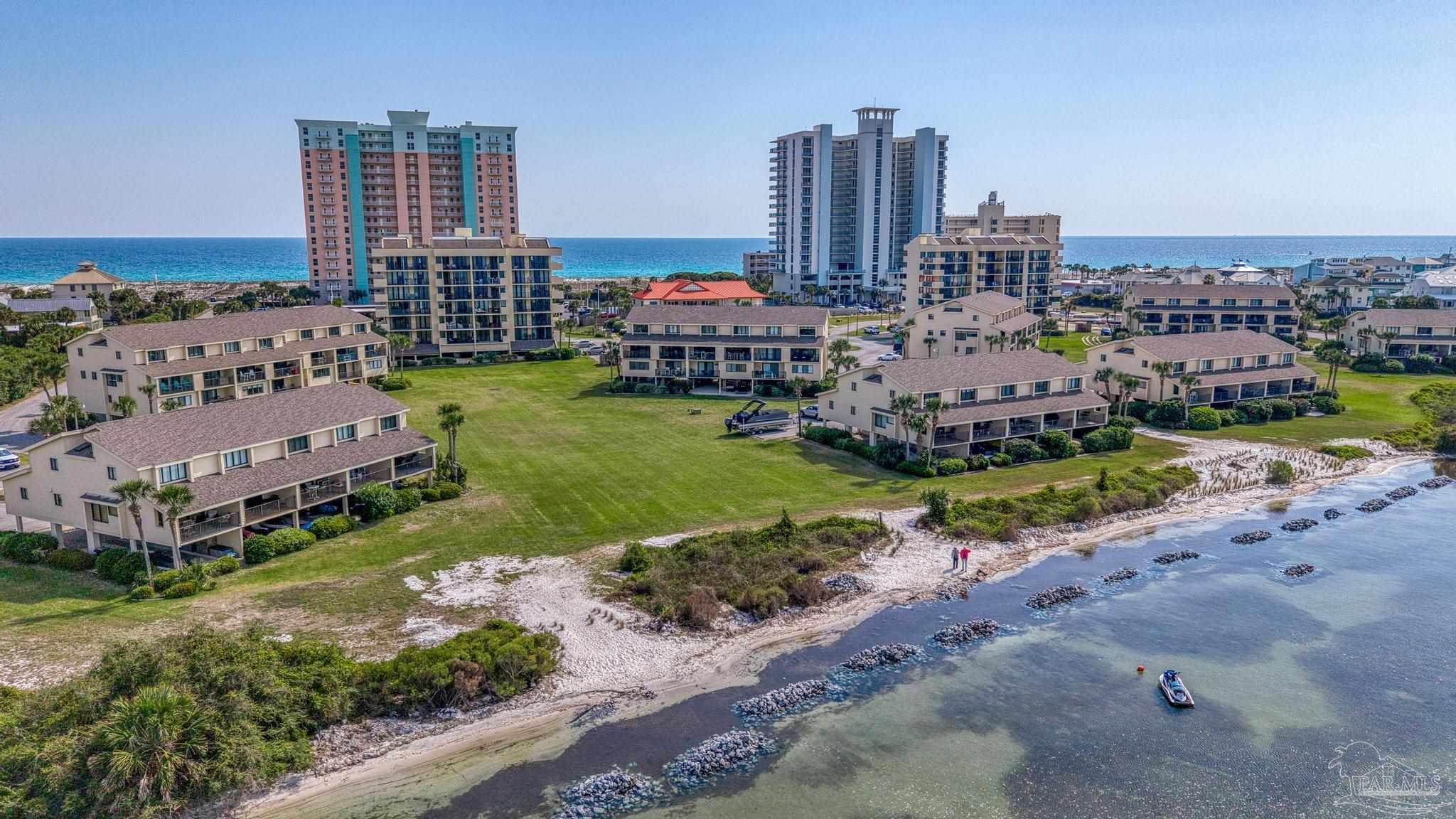 900 Fort Pickens Road, Unit 426 Pensacola Beach, FL 32561 - Photo 41 of 60 a aerial view of a city with tall buildings