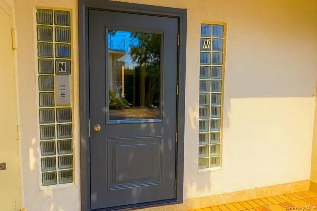 a view of front door