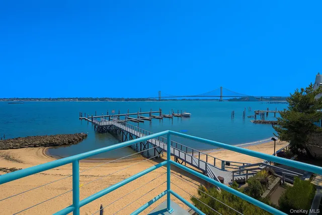 a view of a lake with houses