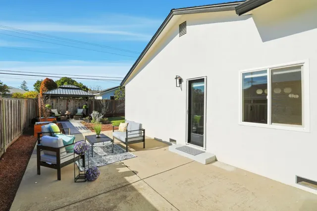 a outdoor space with chairs