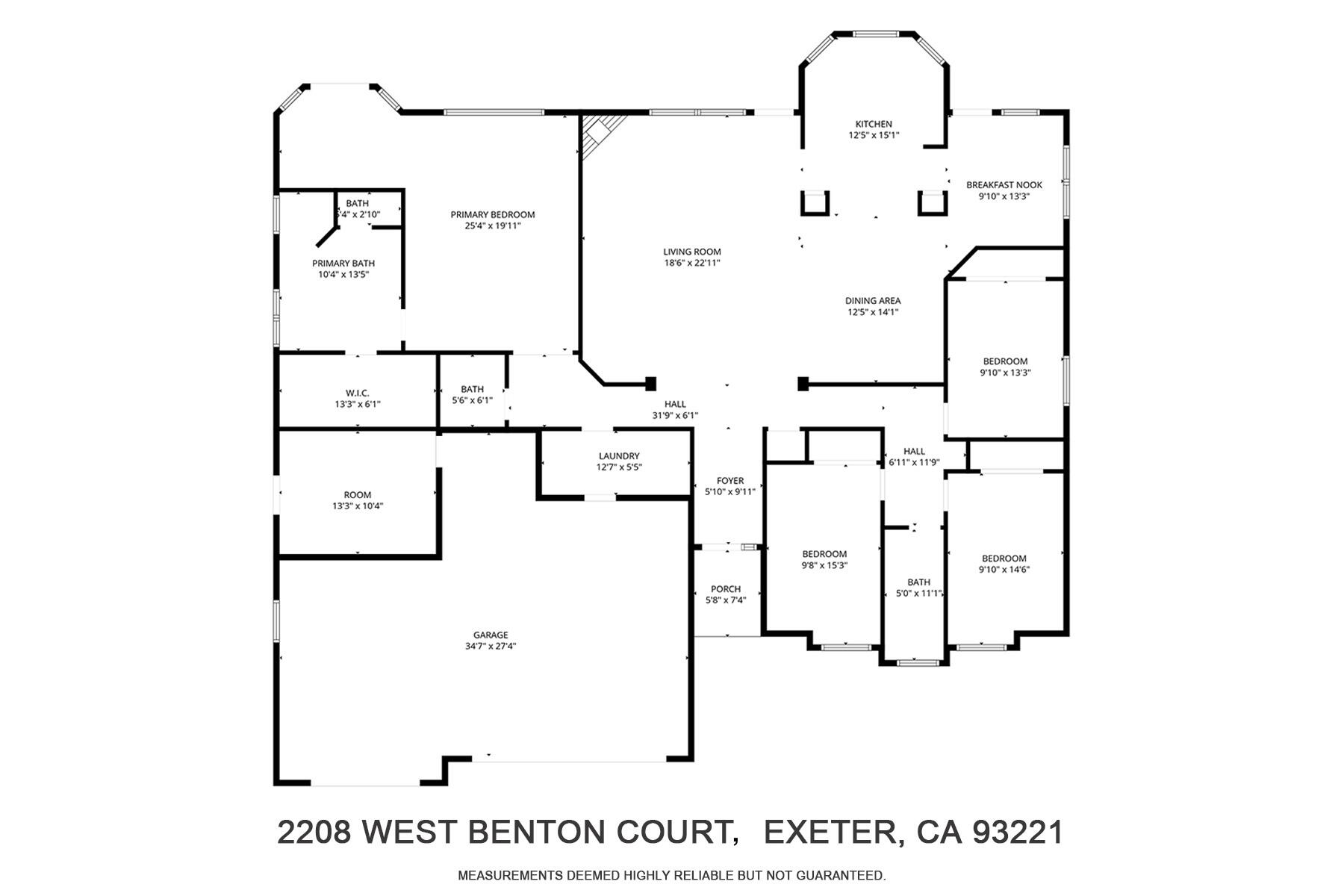 2208 West Benton Court Exeter, CA 93221 - Photo 75 of 84 Floor map