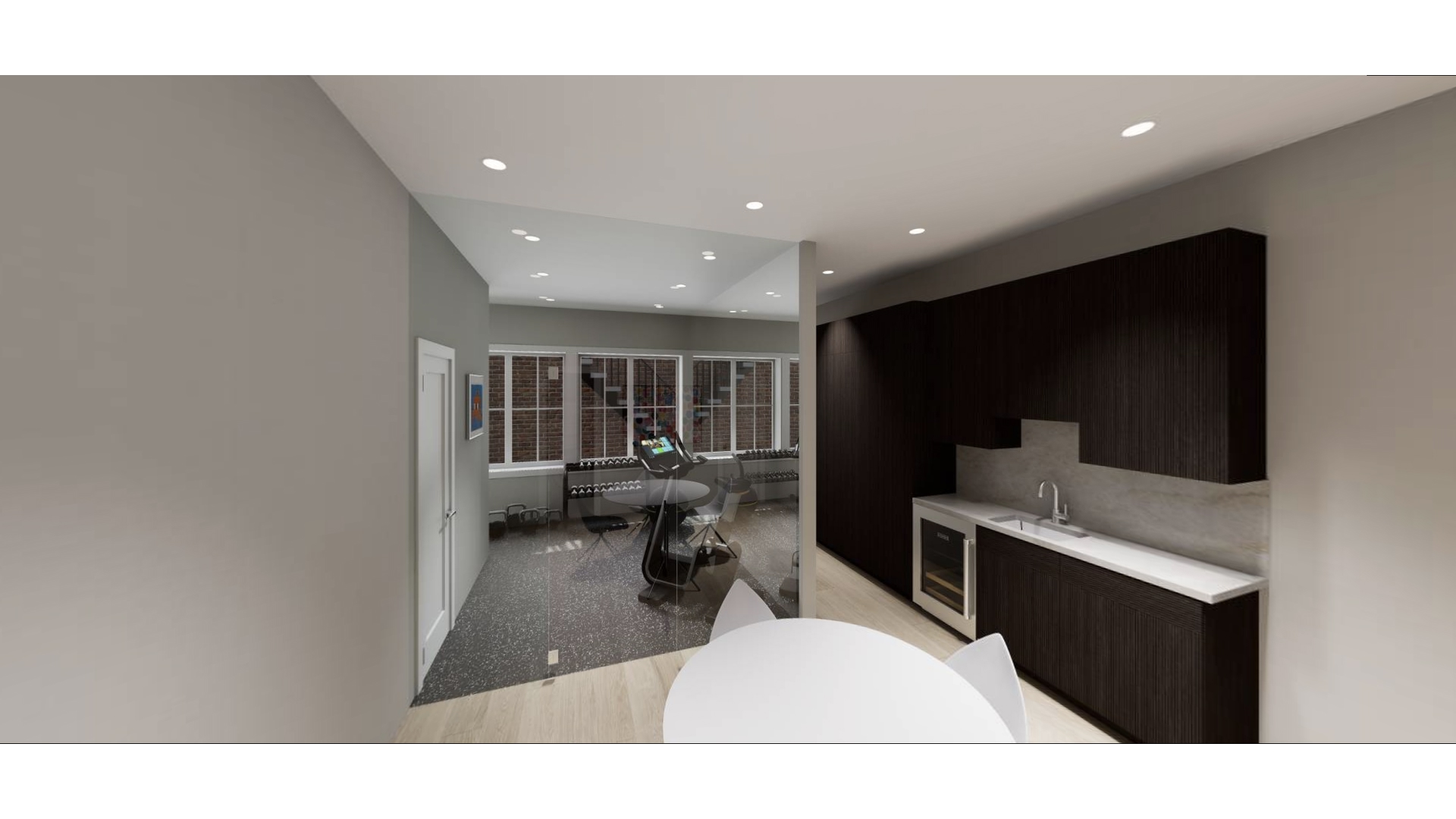 543 Lorimer Street Brooklyn, NY 11211 - Photo 15 of 20 a living room with furniture and a flat screen tv