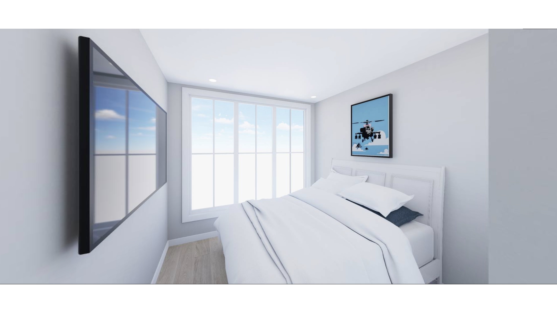 543 Lorimer Street Brooklyn, NY 11211 - Photo 8 of 20 a bedroom with a bed and a large window
